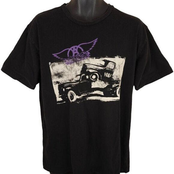 Vintage Aerosmith T Shirt Mens Size XL Black Y2K Pump Album Tour Reprint Retro - Picture 1 of 6